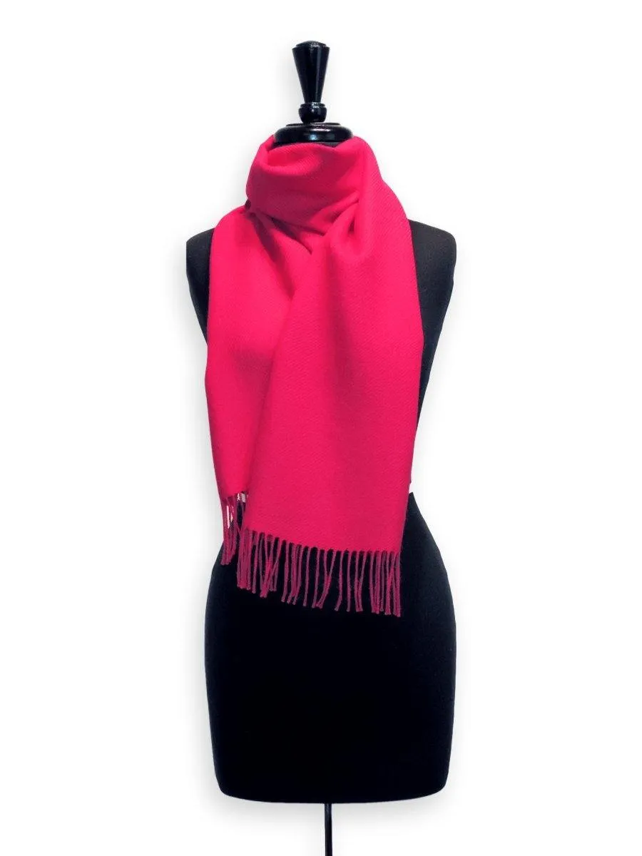 100% Baby Alpaca Scarf - Brights Deep Pink