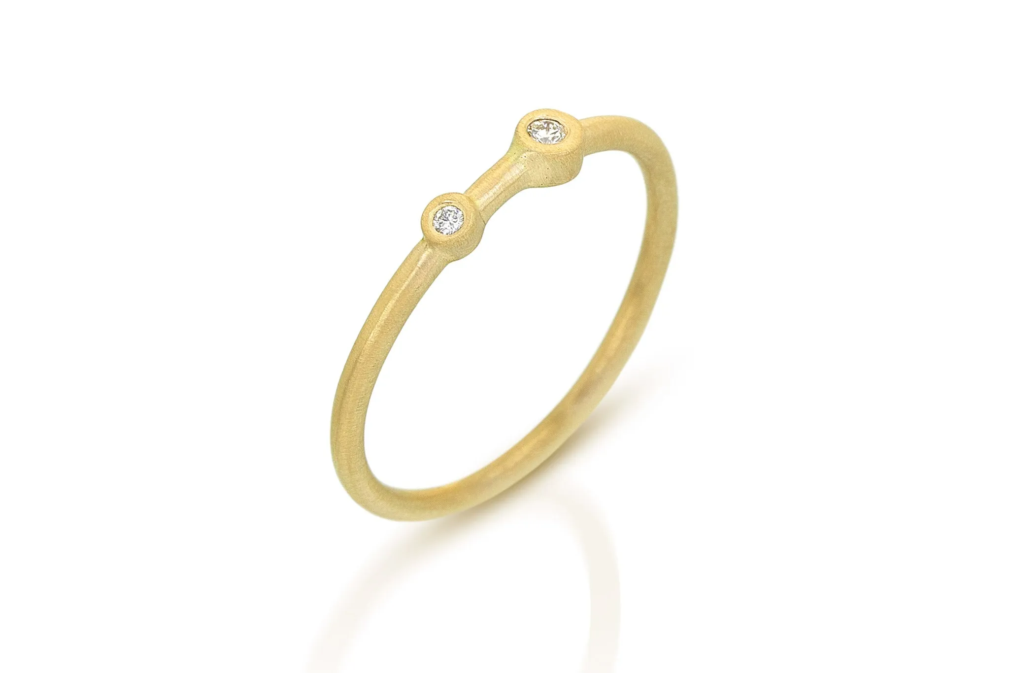 18k Yellow Gold Diamond Stacking Rings