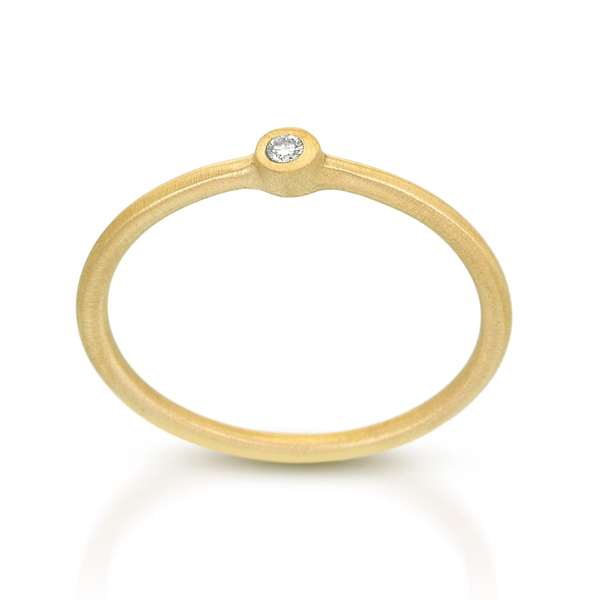 18k Yellow Gold Diamond Stacking Rings