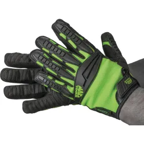 212 Hi-Viz Green Impact Gloves - X-Large