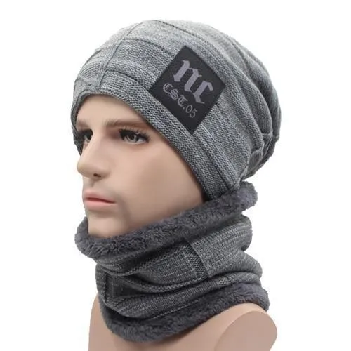 AETRUE Winter Knitted Hat Beanies Men Women Scarf Caps