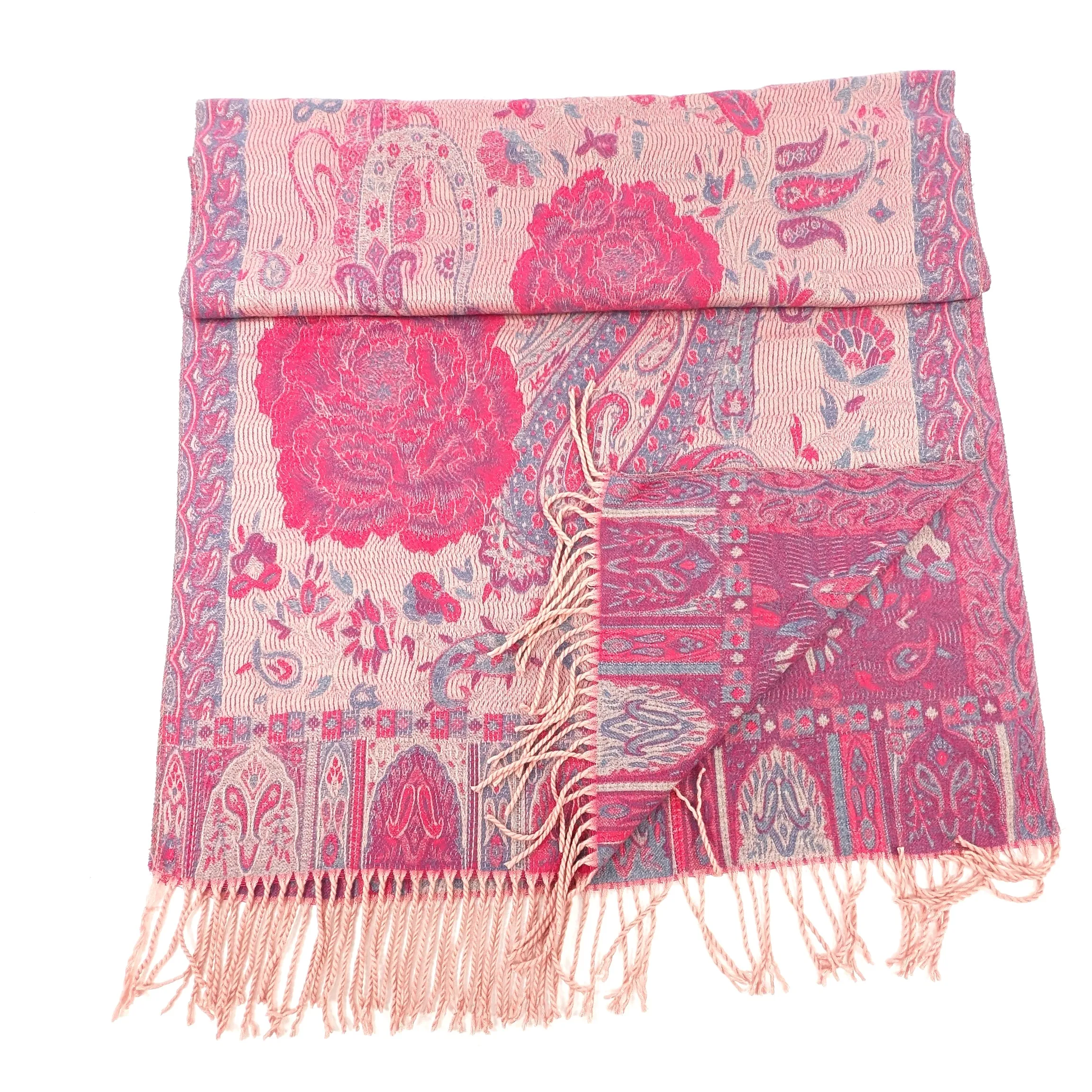 Avren - Persian Style Pashmina (65x180cm) - Pale Pinks