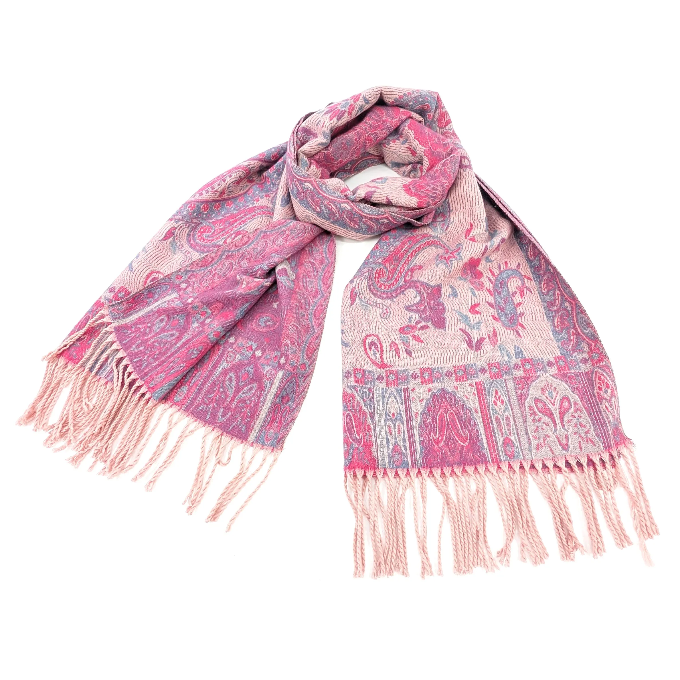 Avren - Persian Style Pashmina (65x180cm) - Pale Pinks