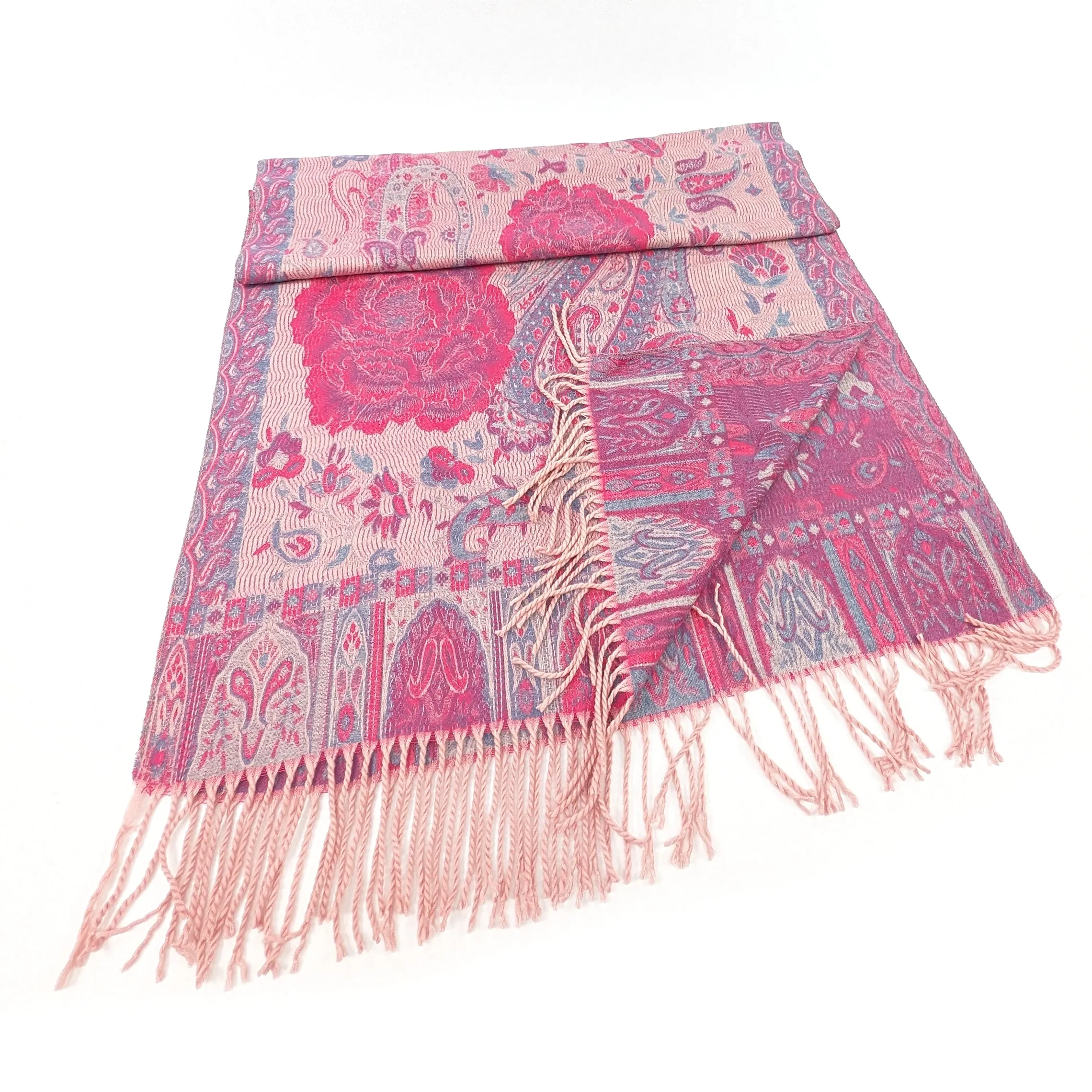 Avren - Persian Style Pashmina (65x180cm) - Pale Pinks