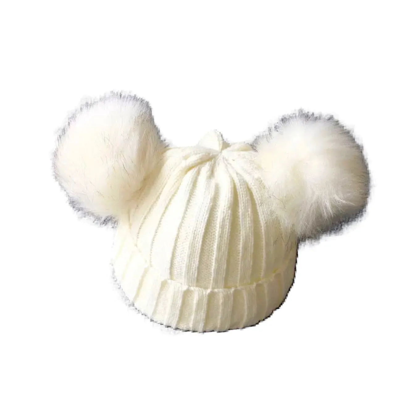 Baby Bear Beanie- White