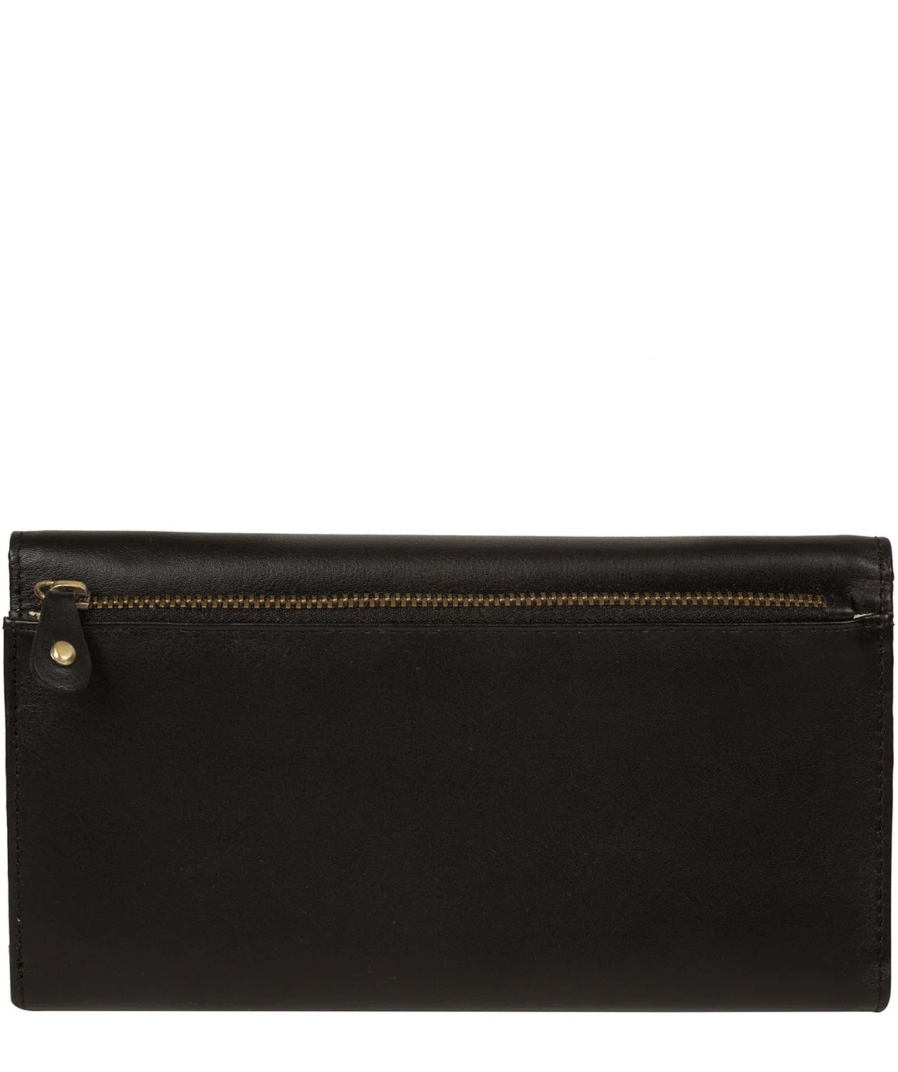 'Balmoral' Black Leather Purse