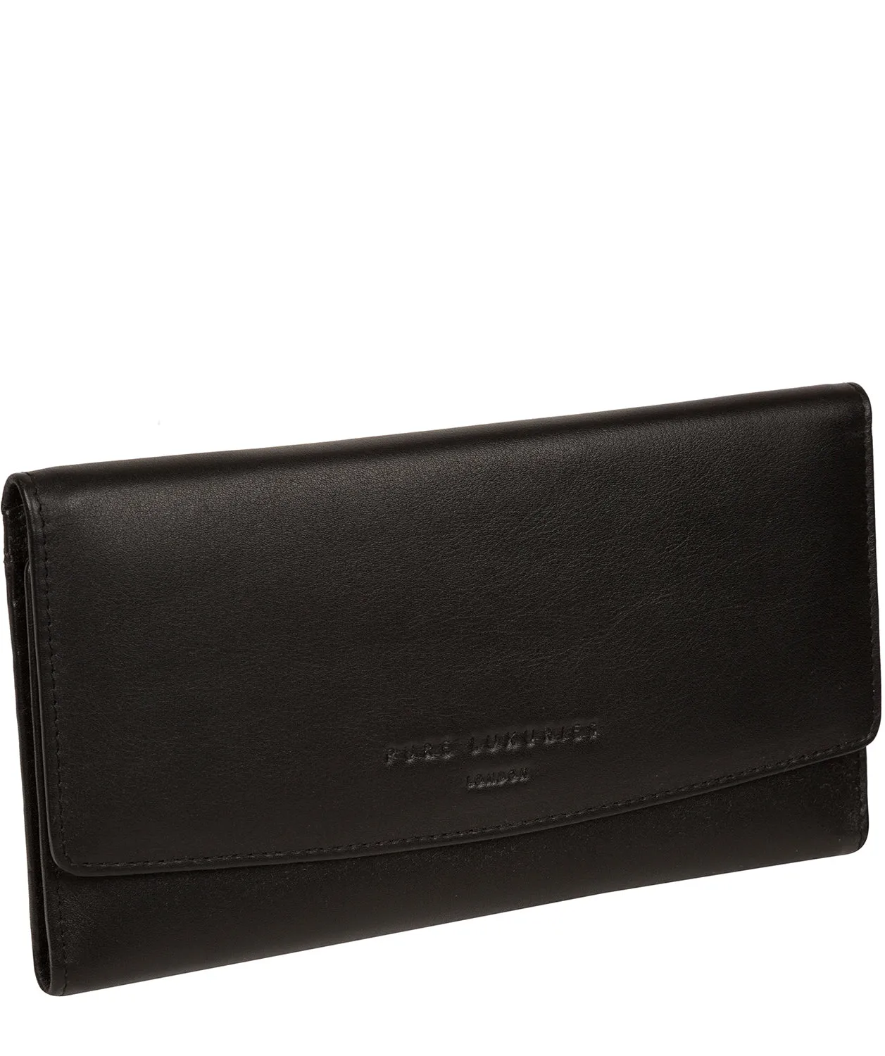 'Balmoral' Black Leather Purse