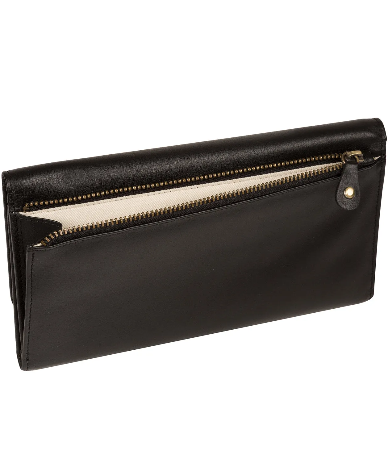 'Balmoral' Black Leather Purse