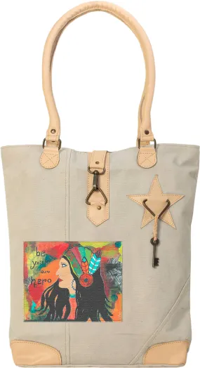 Be Your Own Hero Canvas Tote