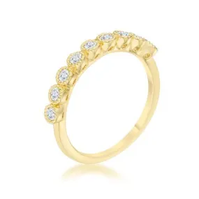 Bea 0.27ct CZ 14k Gold Delicate Band