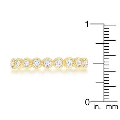 Bea 0.27ct CZ 14k Gold Delicate Band