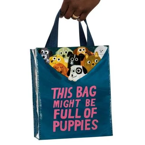 Blue Q Recycled Handy Tote Bag - This Bag Might Be Full Of Puppies