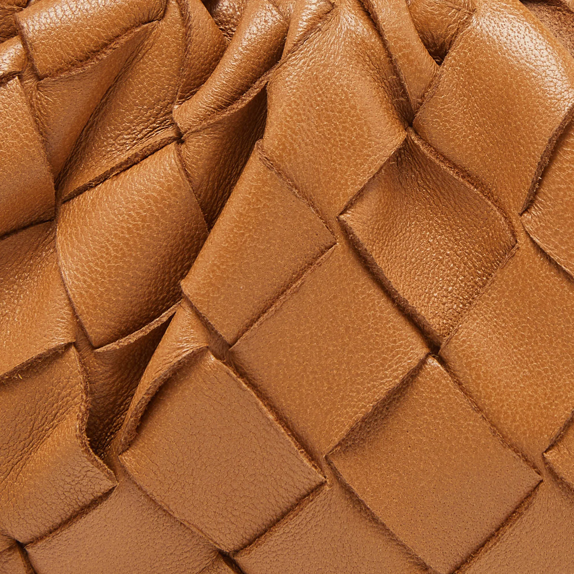 BOTTEGA VENETA Brown Leather The Pouch Coin Purse