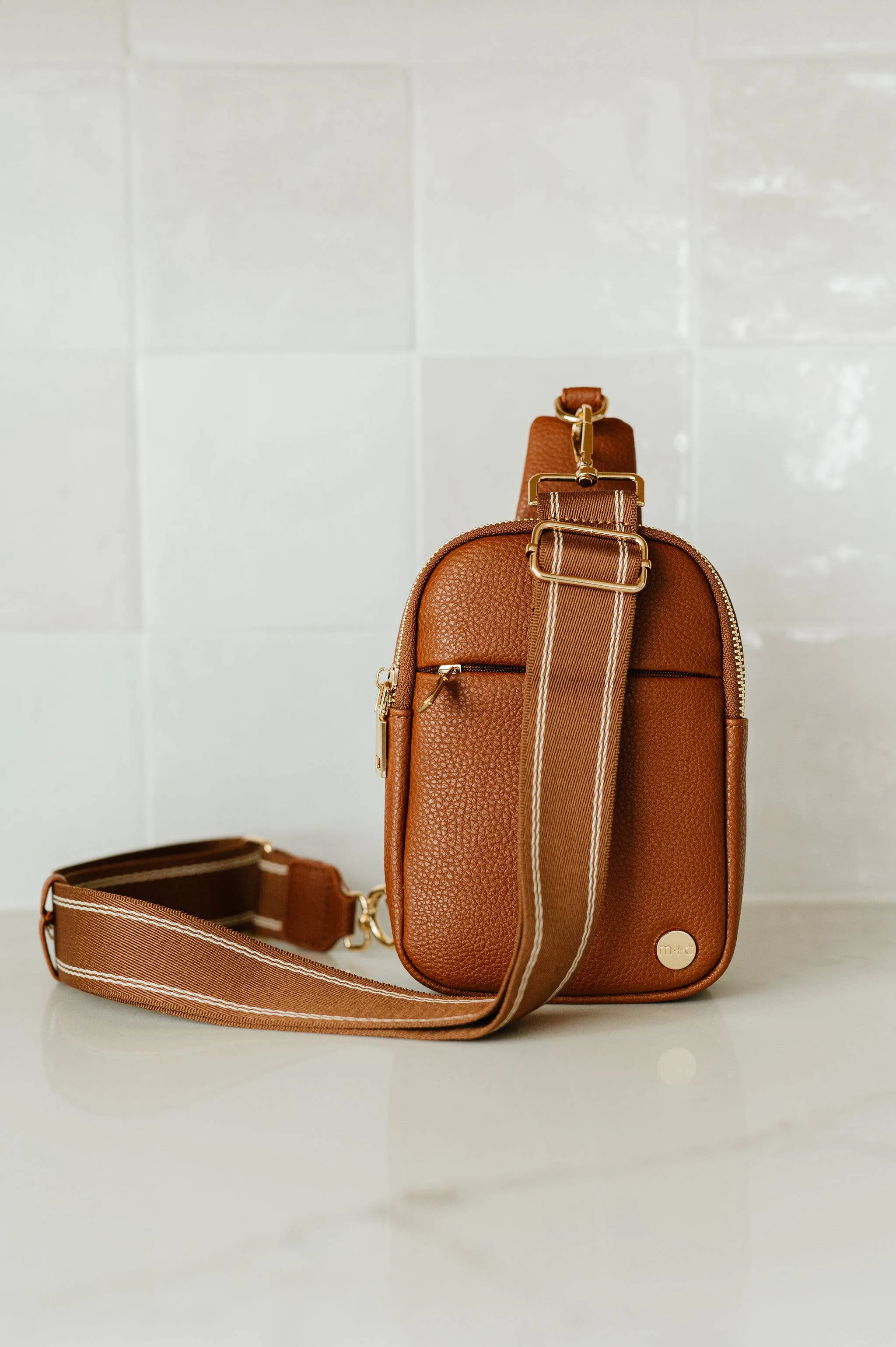 Bridget Sling Belt Bag: Camel