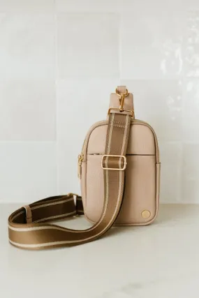 Bridget Sling Belt Bag: Taupe