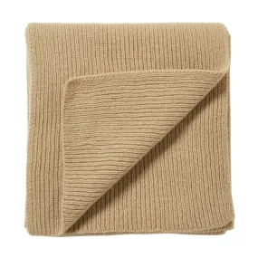 Camel Ribbed Cashmere Scarf