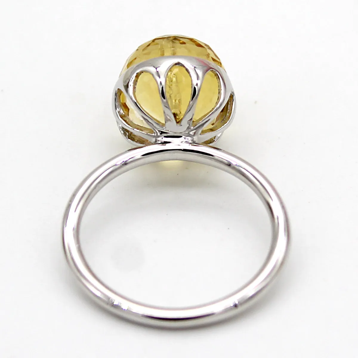 Carved Delicate Citrine Fine Ring