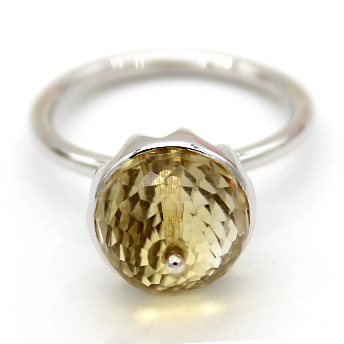 Carved Delicate Citrine Fine Ring