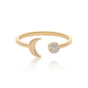 Cosmic Diamond 14k Gold Ring