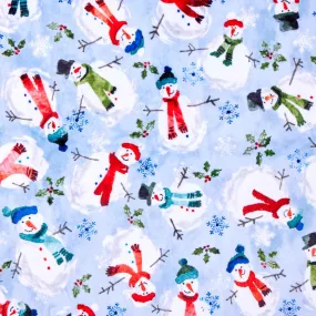 Cuddle® Prints - Frosty Snowmen Snow Digitally Printed Yardage