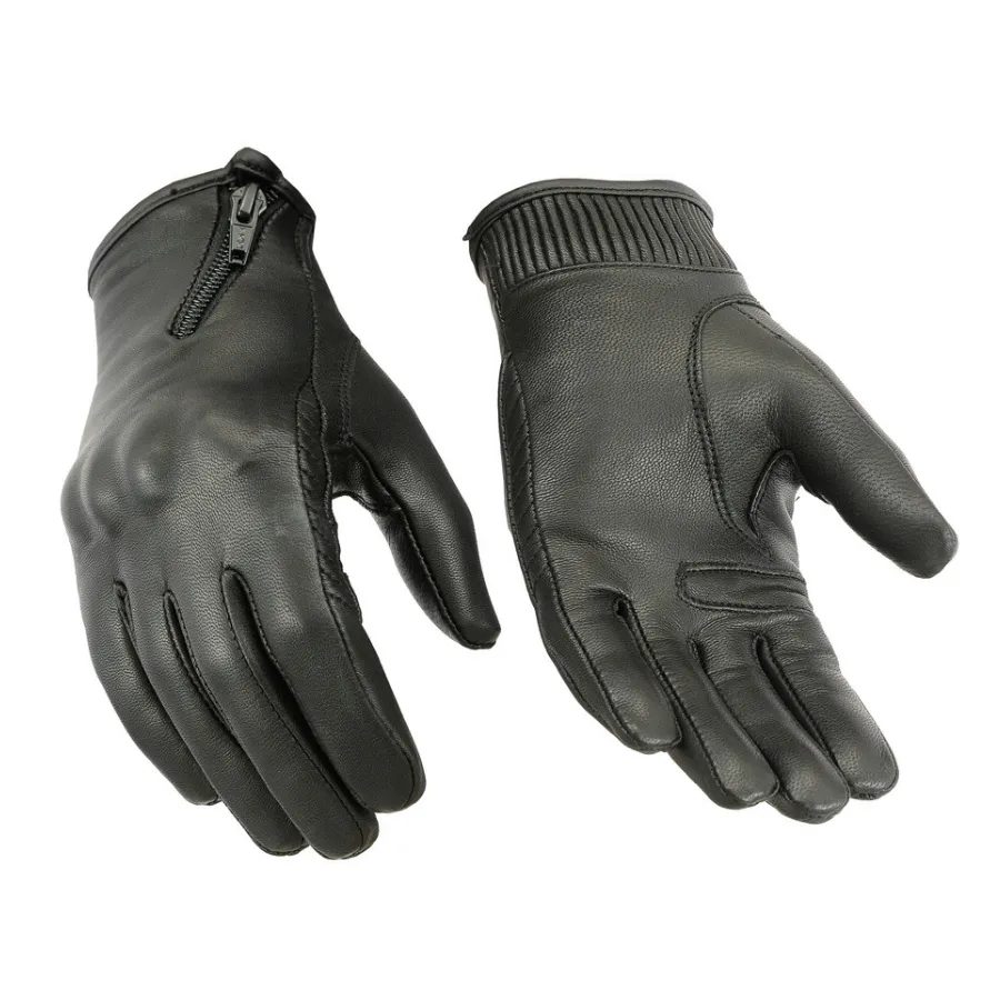 Daniel Smart Women's Premium Sporty Black Leather Gloves