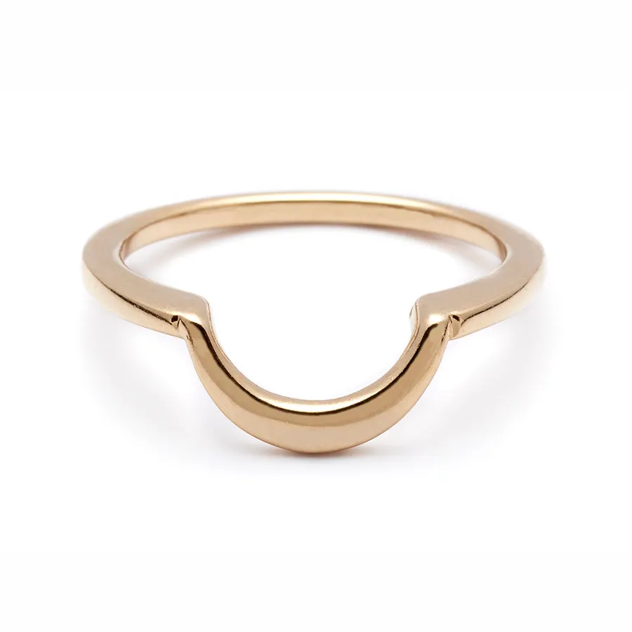 Delicate Crescent Band - 14k Gold