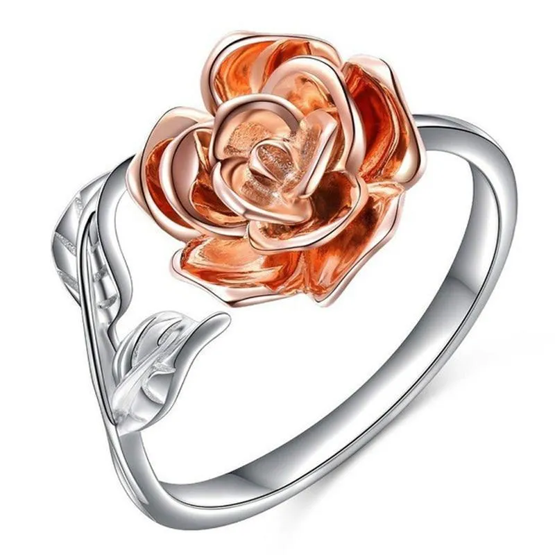 Delicate Rose Wrap Rings