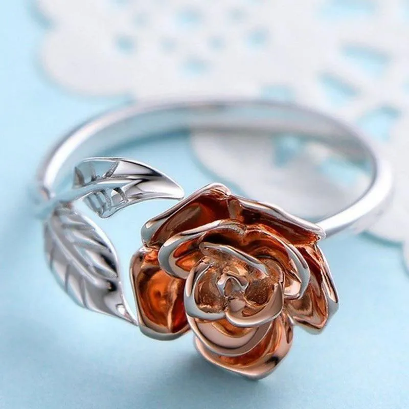 Delicate Rose Wrap Rings