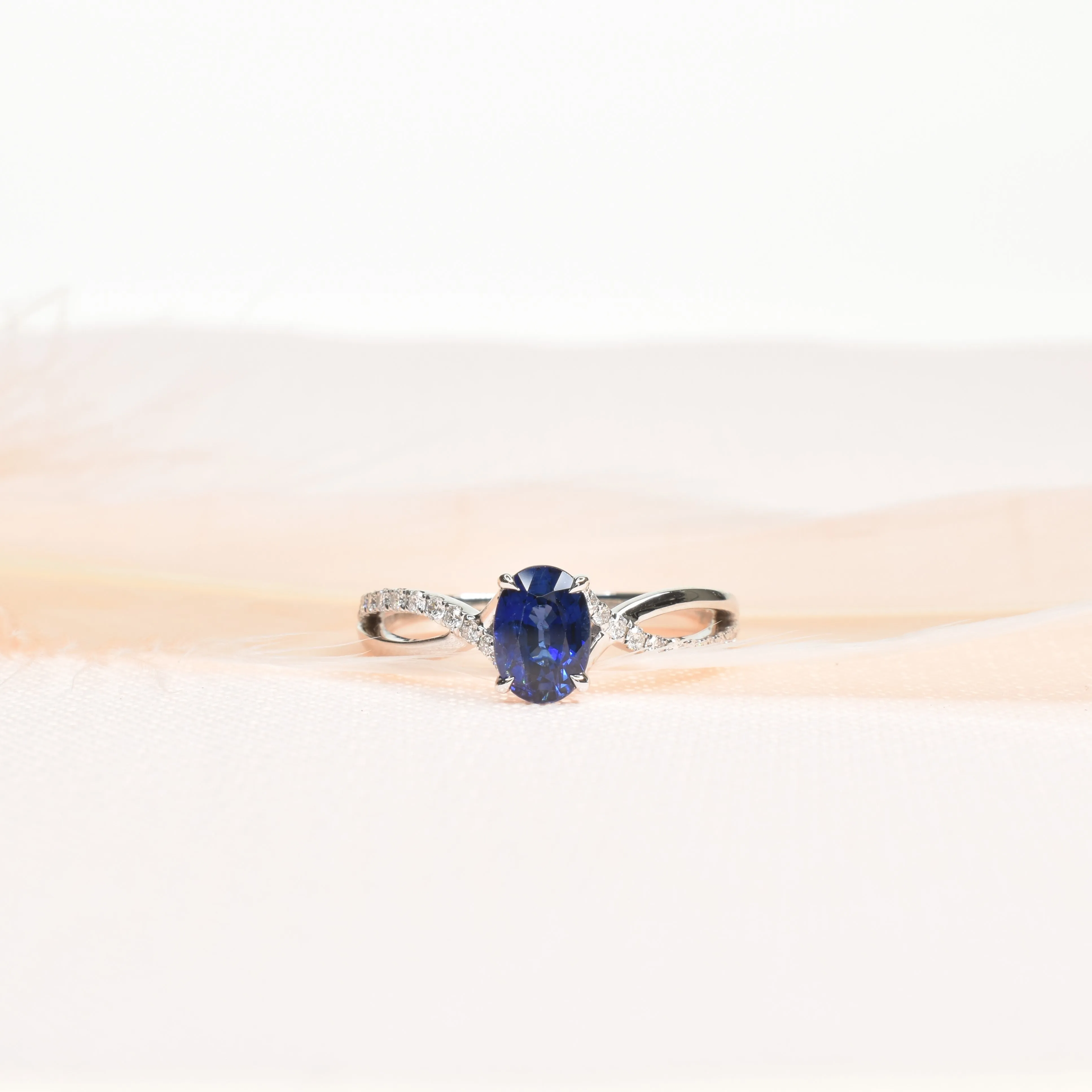 Delicate Sapphire and Diamond Ring