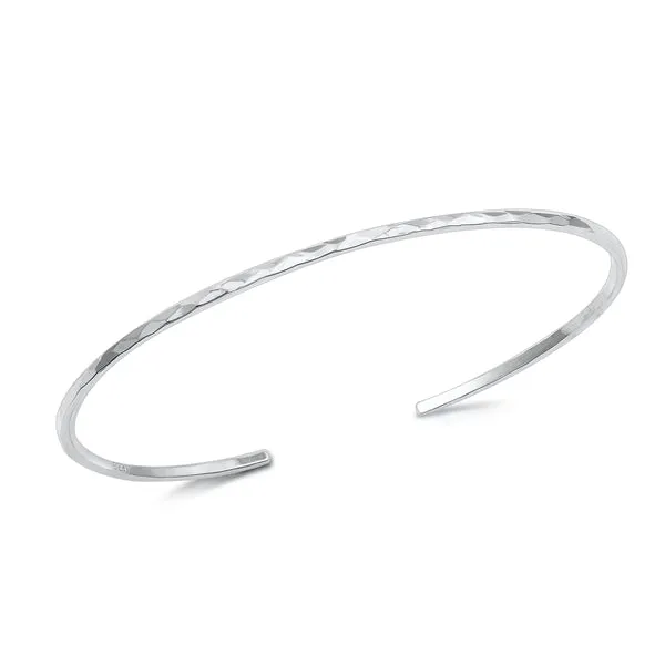 Delicate thin silver cuff