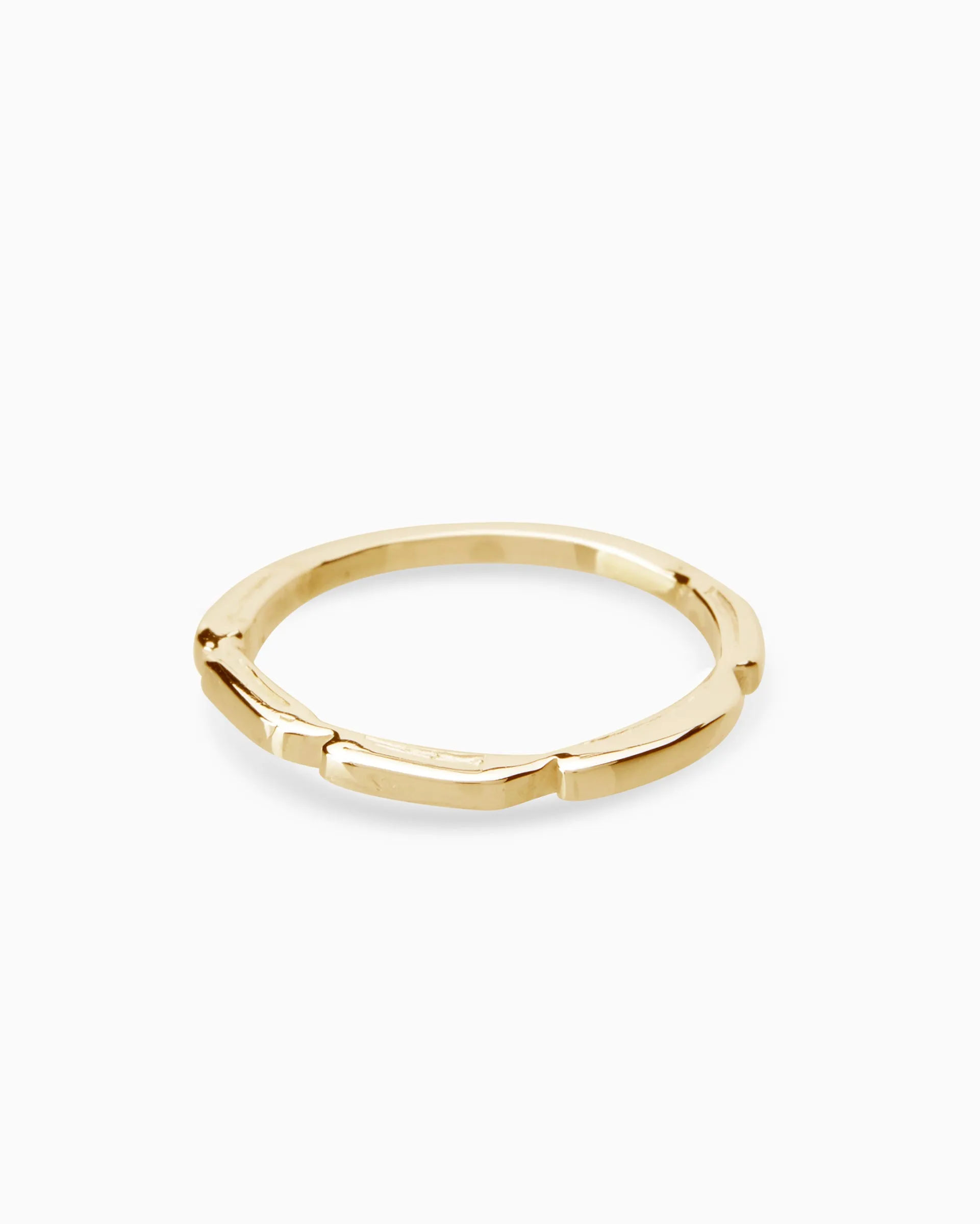 Delicate Trim Stack Ring | Solid Gold