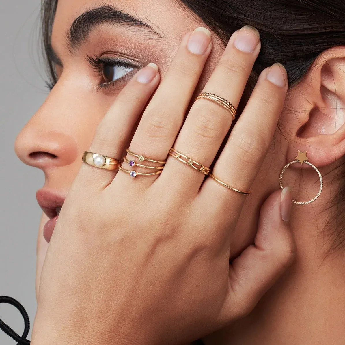 Delicate Trio Stacking Rings