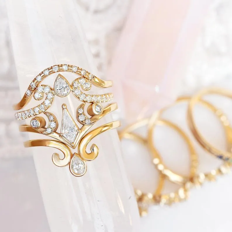 Delicate U Curve Diamond Ring ♥