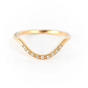 Delicate U Curve Diamond Ring ♥