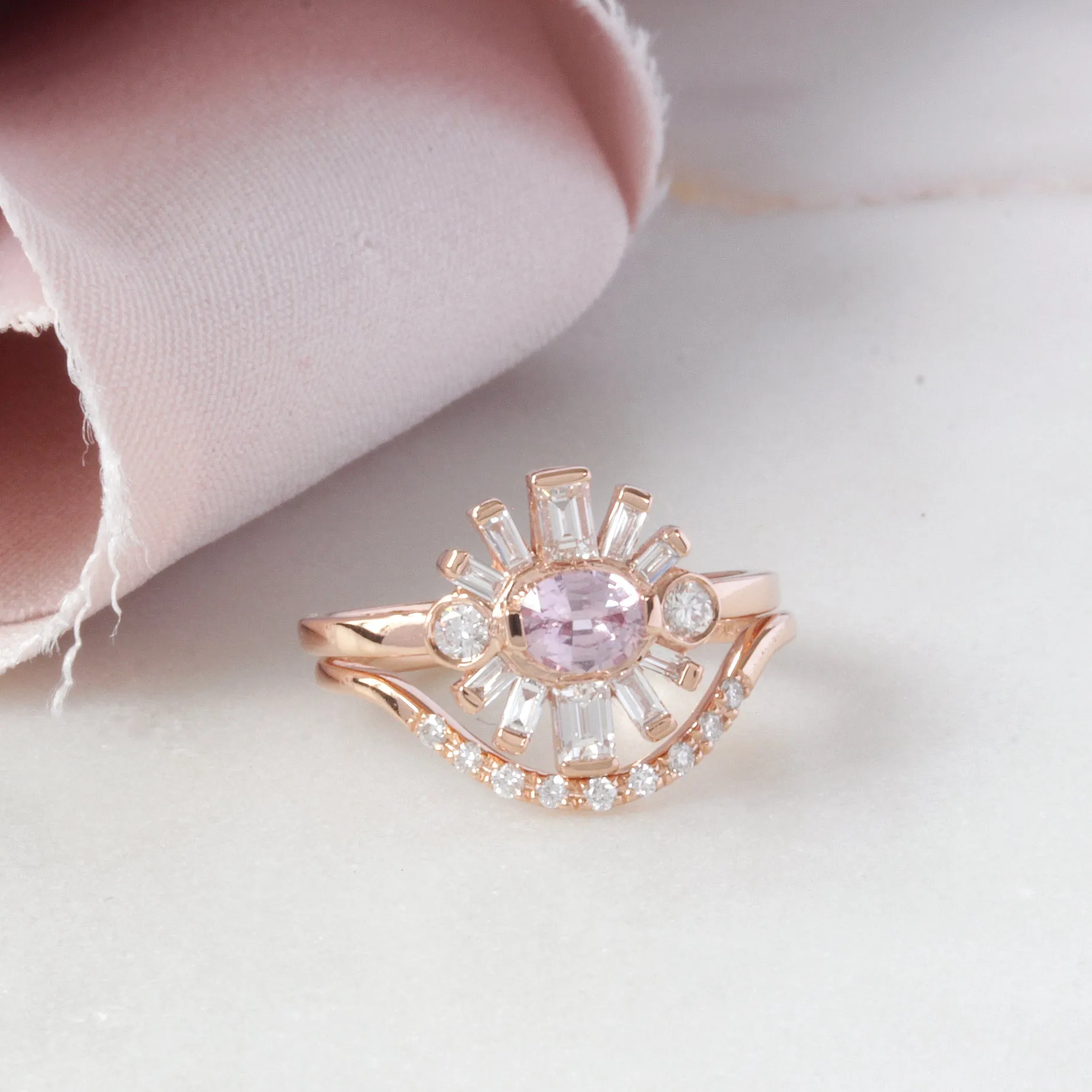 Delicate U Curve Diamond Ring ♥