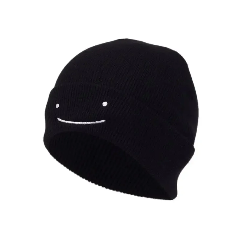 Embroidered Smiley Knitted Beanie