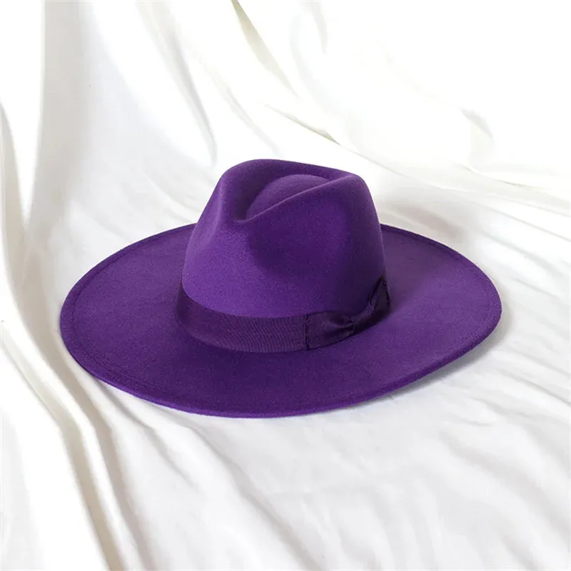 Fedora hats 3D embroidered flowers Fedora men and women hats Jazz hats Women's hats