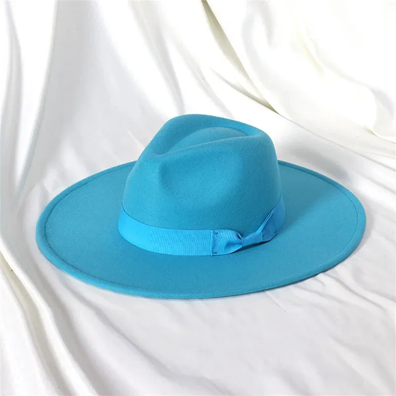 Fedora hats 3D embroidered flowers Fedora men and women hats Jazz hats Women's hats