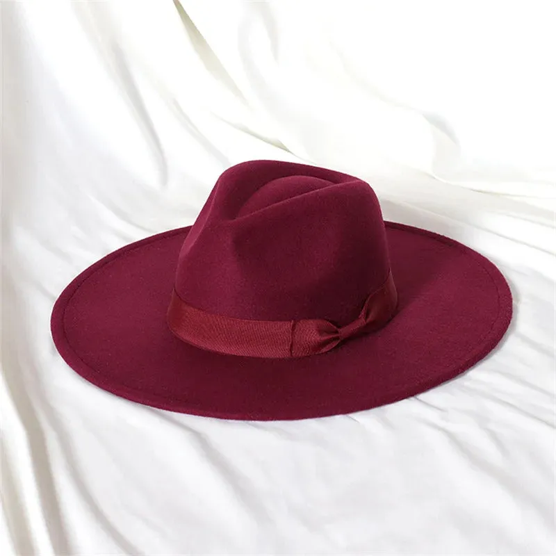 Fedora hats 3D embroidered flowers Fedora men and women hats Jazz hats Women's hats