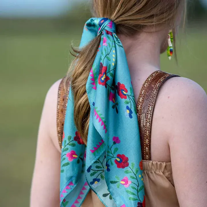 Fringe Scarves Fiesta-Turquoise