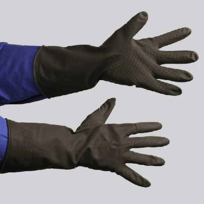 GRANGE TEXTURED NITRILE CHEMICAL GLOVE - BLACK 30CM