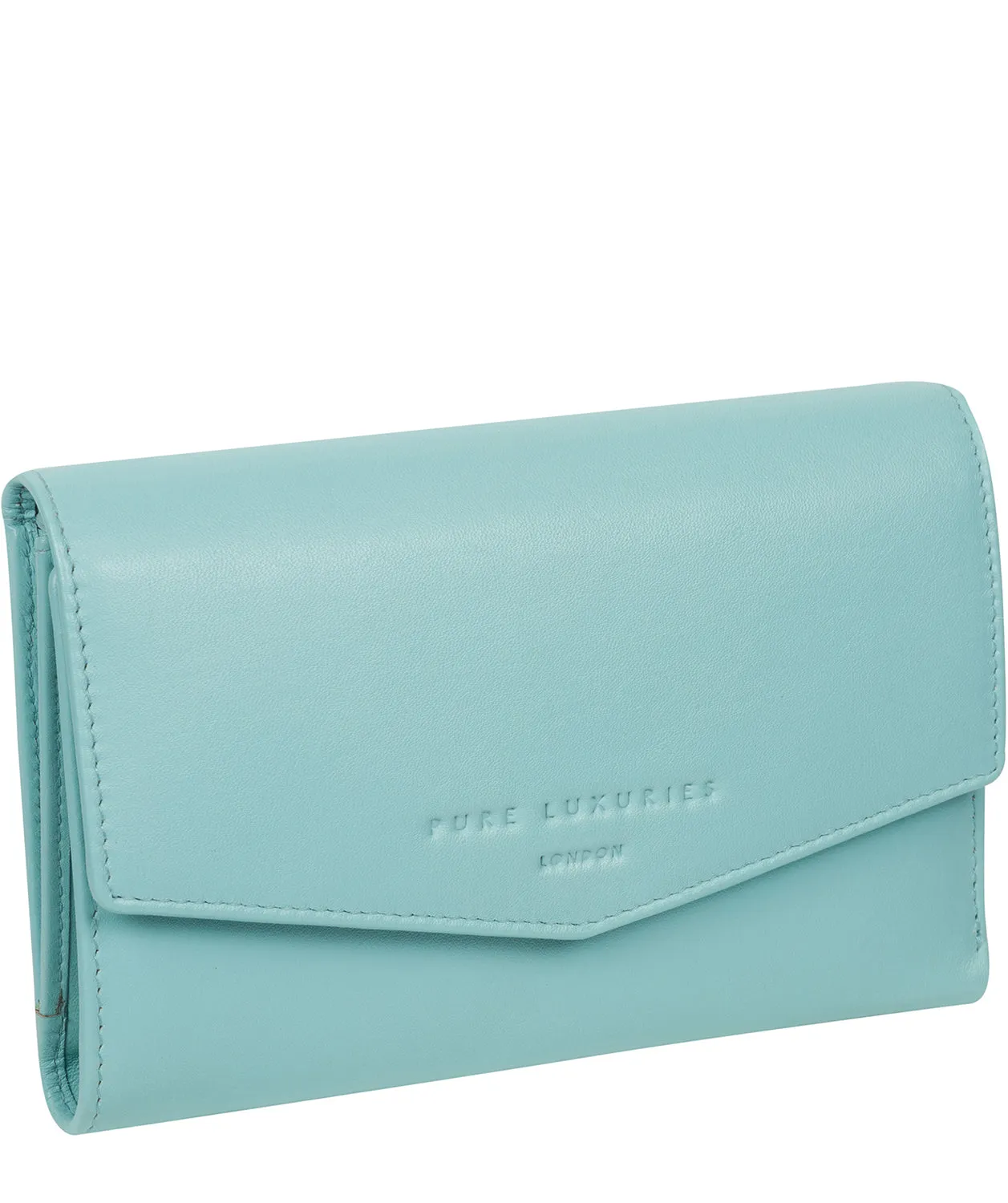 'Highgrove' Paradise Blue Leather Purse