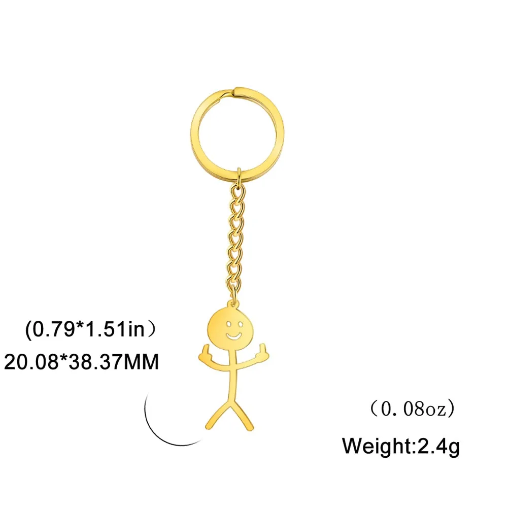 Kawaii Cute Stickman Keychain