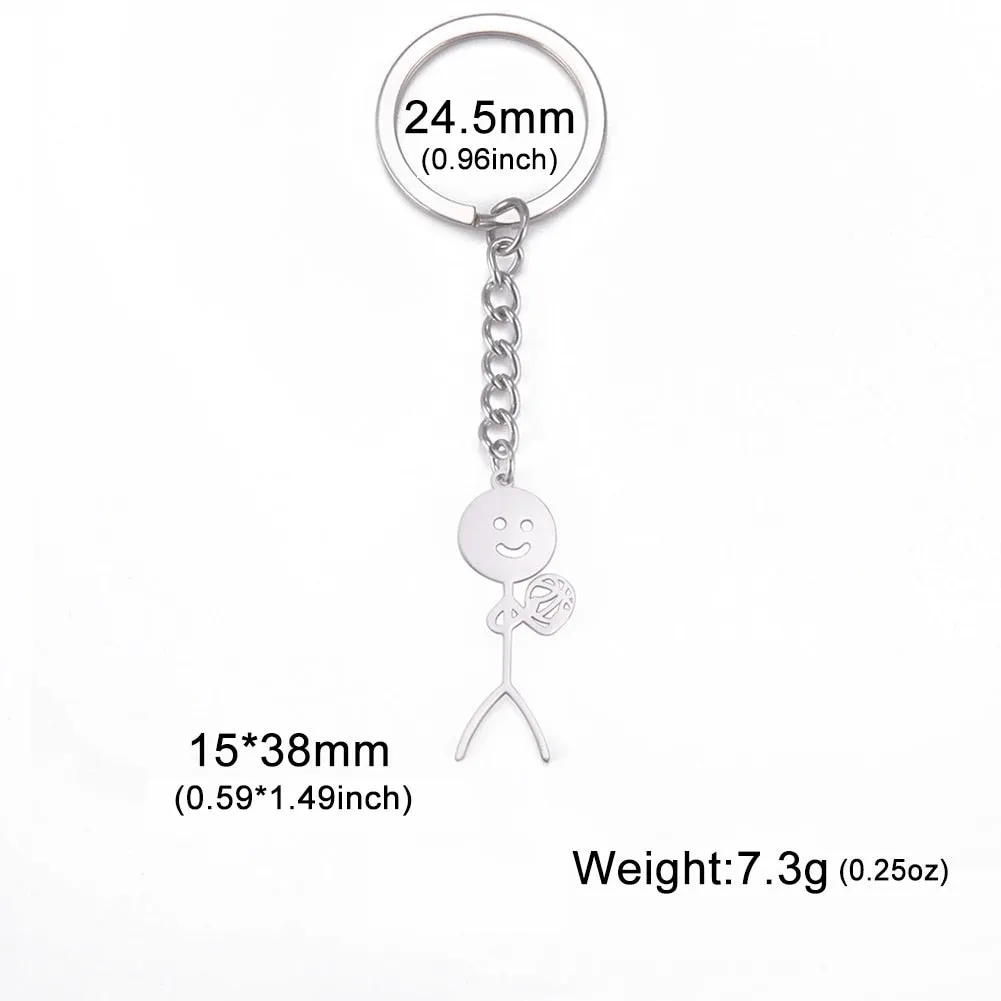 Kawaii Cute Stickman Keychain