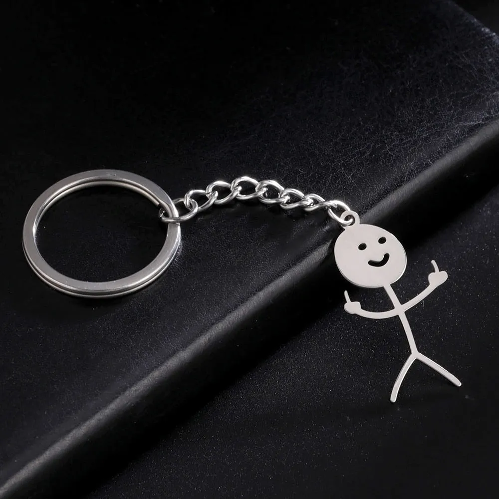 Kawaii Cute Stickman Keychain