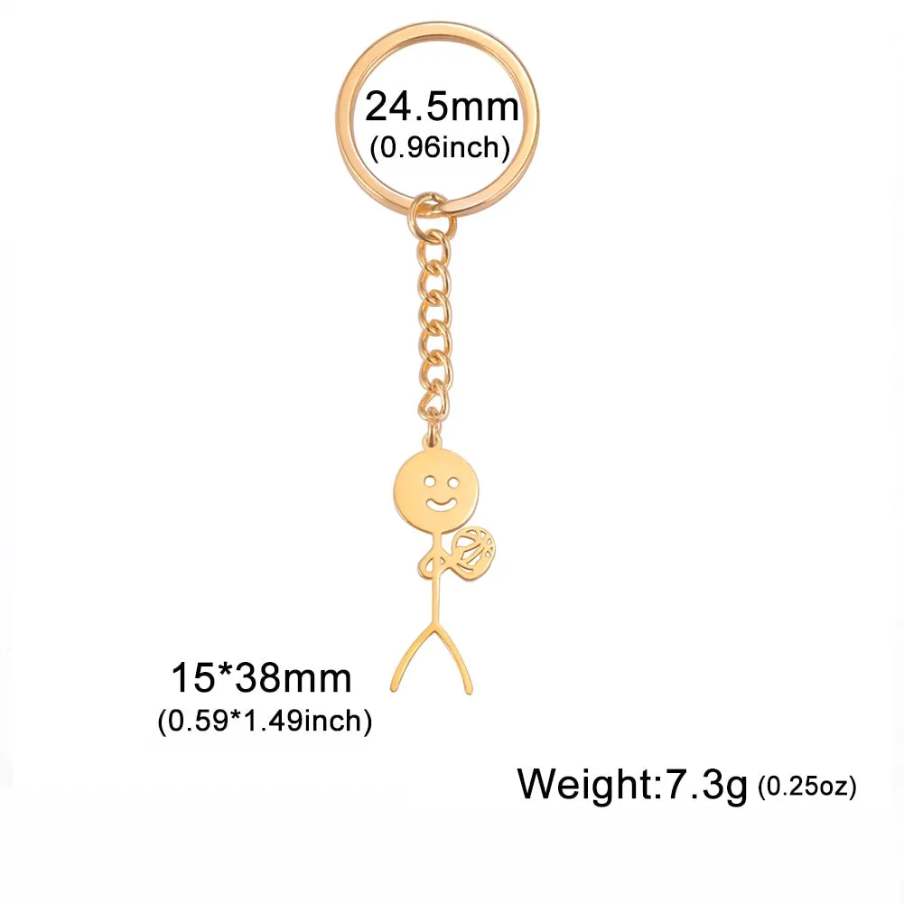 Kawaii Cute Stickman Keychain