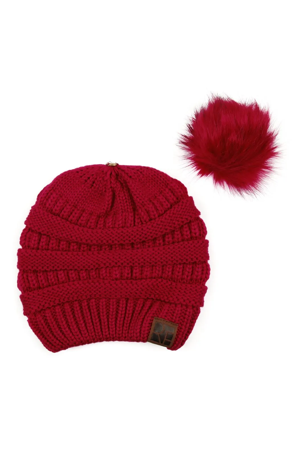 Knitted Pom Pom Beanie