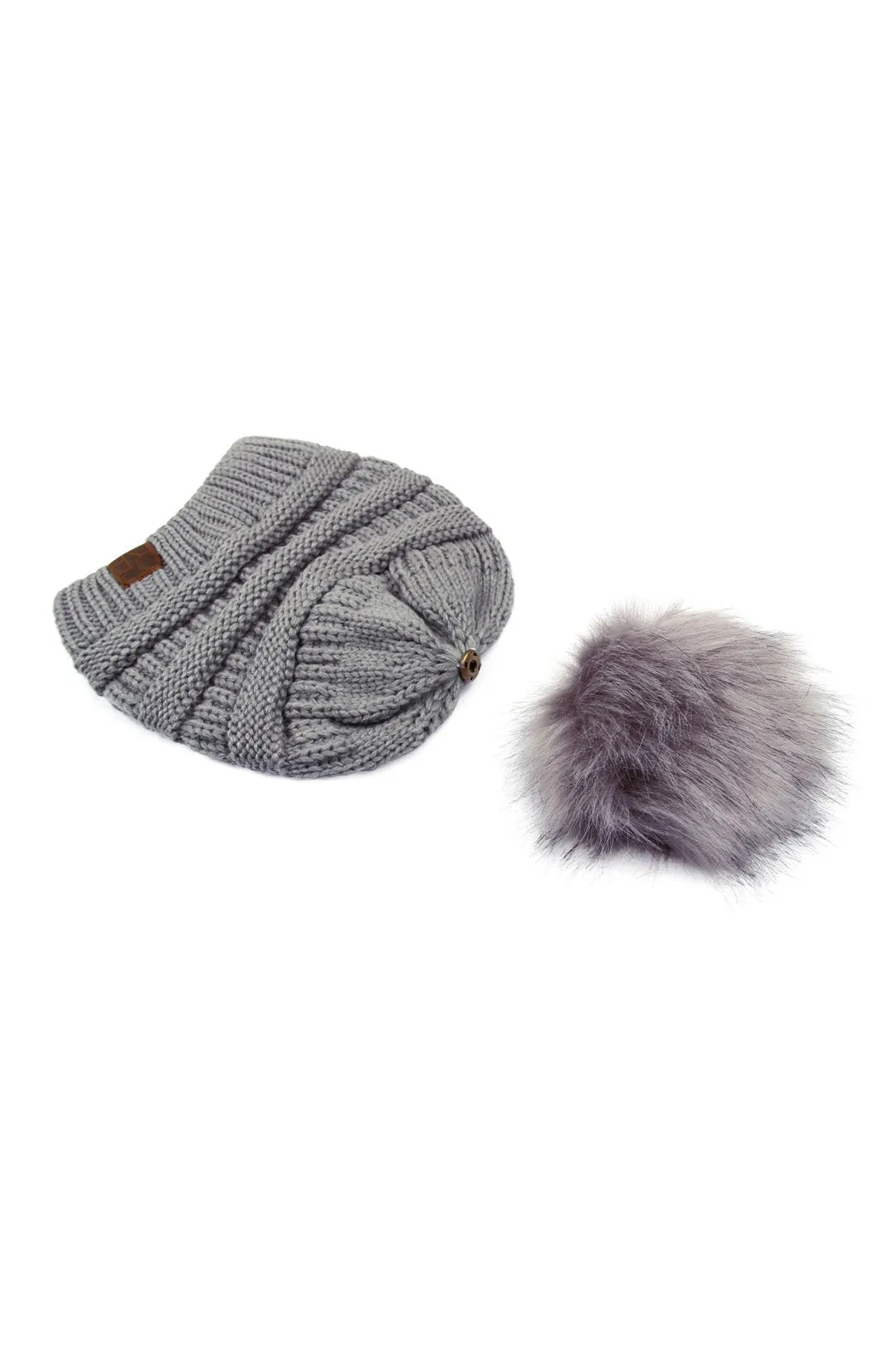 Knitted Pom Pom Beanie