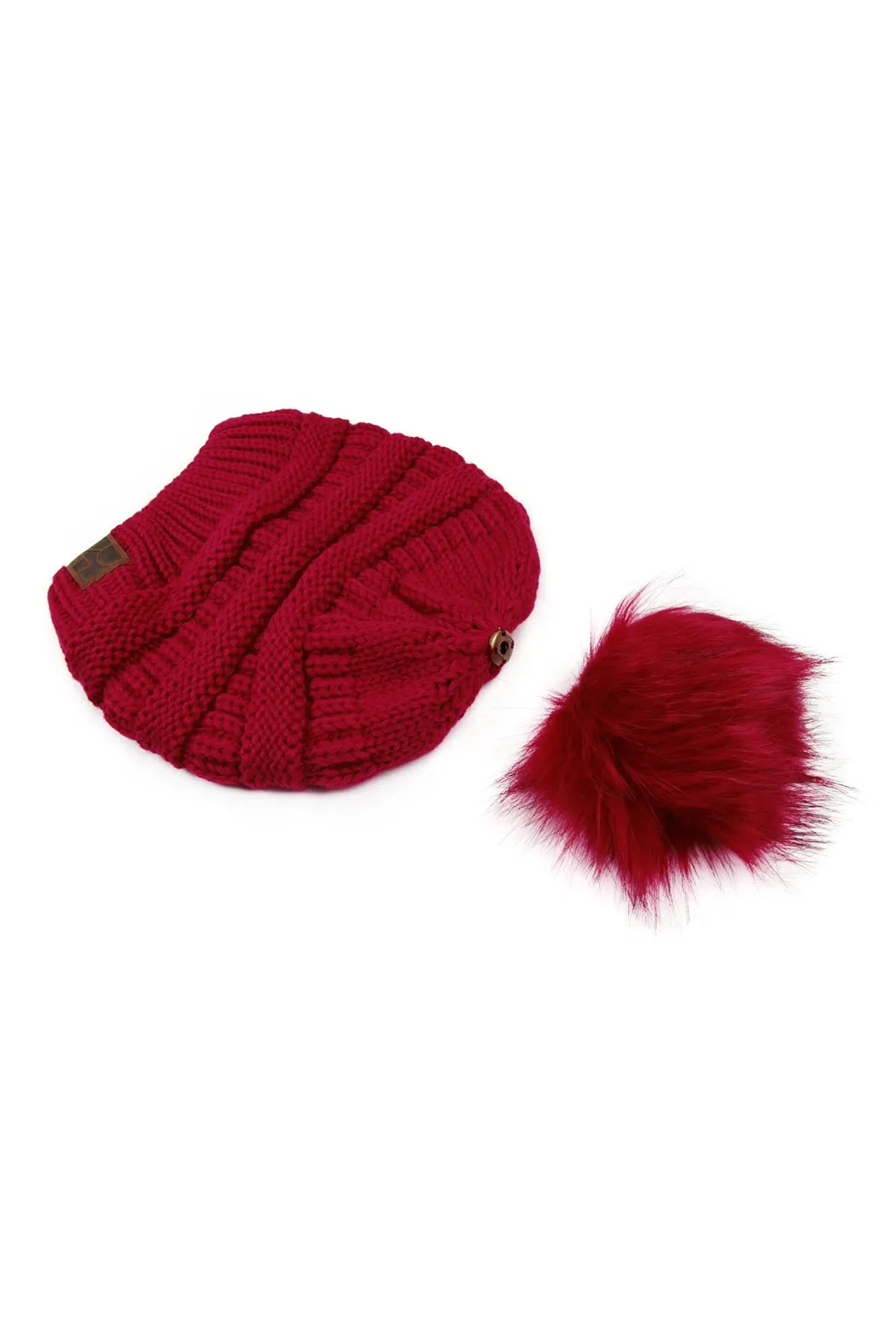 Knitted Pom Pom Beanie