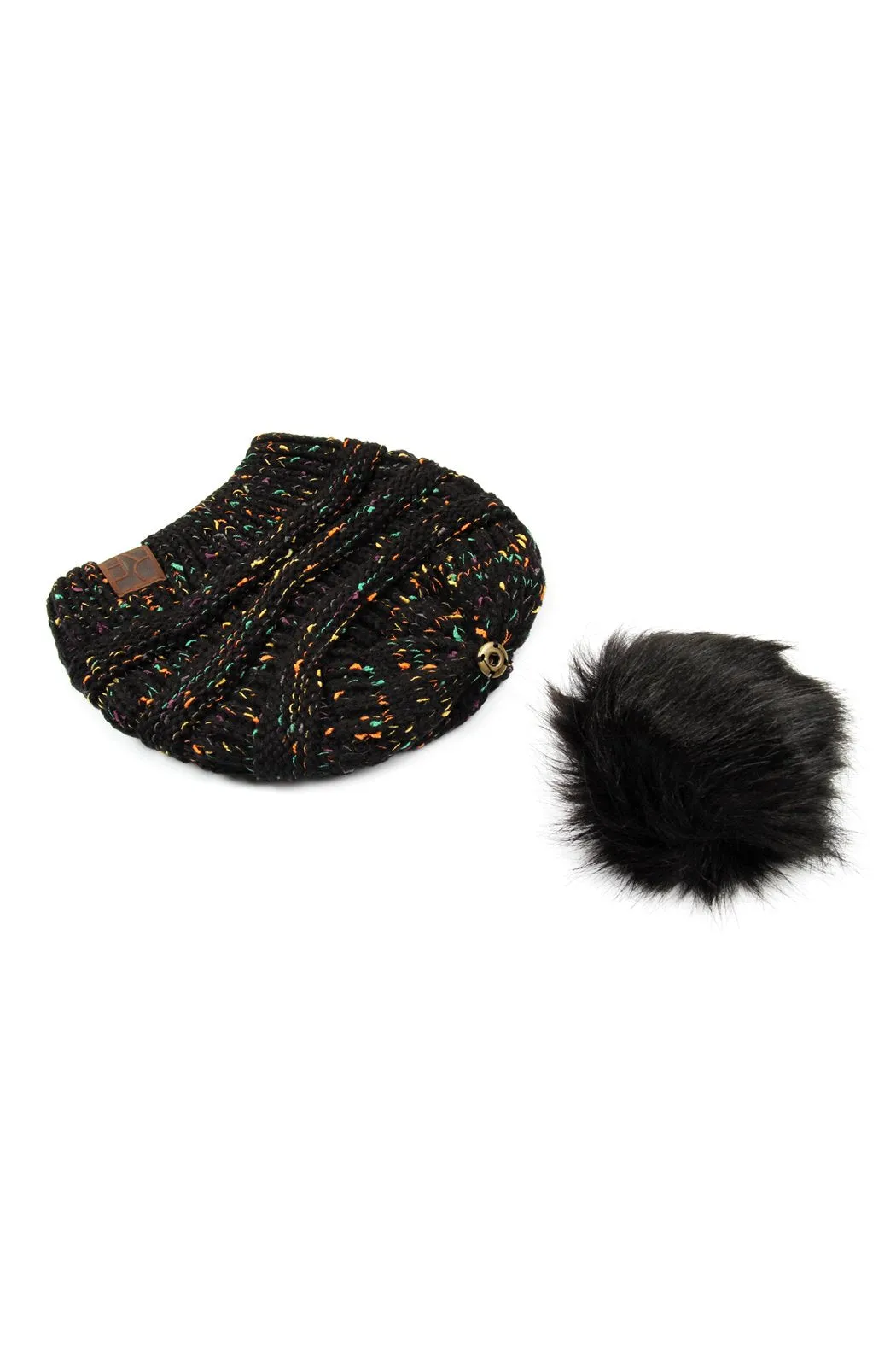 Knitted Pom Pom Beanie